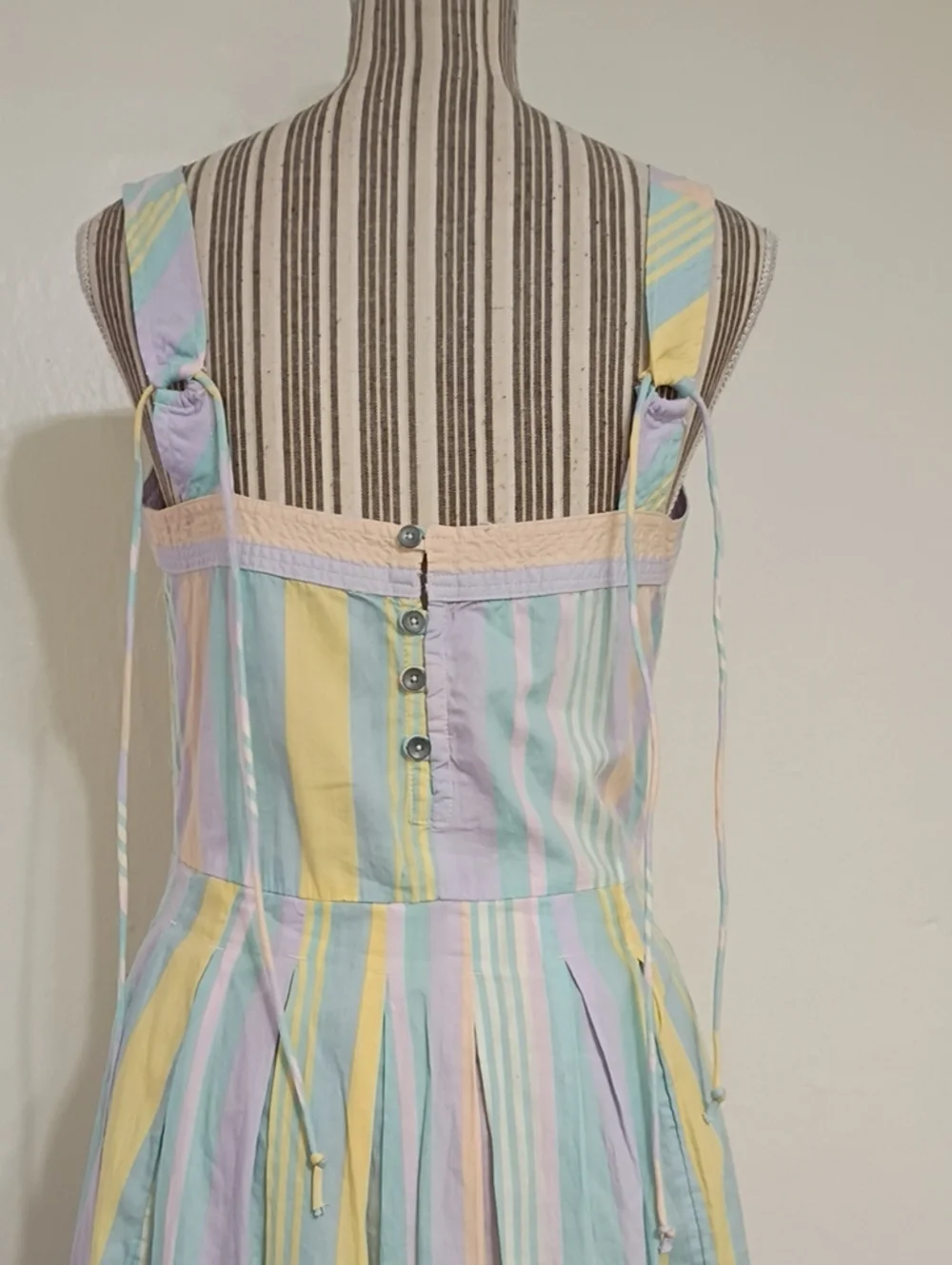 Free People Primavera Striped Midi Dress w Pockets Size S NWOT - Picture 3 of 13